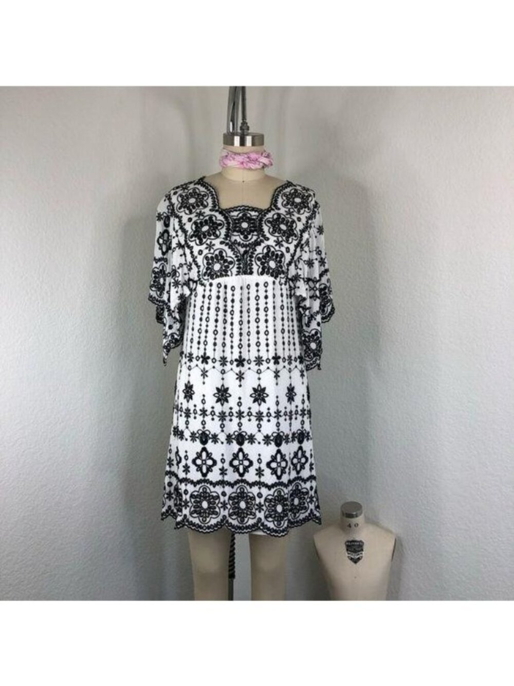 Parker Beth Eyelet Shift Dress Embroidered Babydo